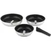 Image de Set de 3 poêles inox amovible 20/24/28cm antiadhésif