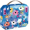 Image de Puzzle concert rock licornes 24 pièces en carton bleu 50x40 cm