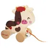 Image de Petite vache en bois a promener