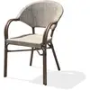 Image de Fauteuil de jardin empilable en aluminium et textilène