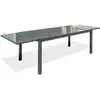 Image de Table de jardin 12 places en aluminium et plateau verre