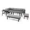 Image de Ensemble repas de jardin 9 places en aluminium