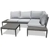 Image de Salon de jardin d'angle 4 places en aluminium