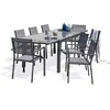 Image de Ensemble repas 8 à 12 places en aluminium et plateau verre