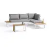 Image de Salon de jardin 4 places en bois d' et aluminium