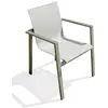 Image de Fauteuil de jardin empilable en alu et toile plastifiéee