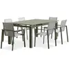 Image de Ensemble repas de jardin 6 places en aluminium