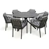 Image de Ensemble repas de jardin 6 places en aluminium
