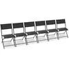 Image de Lot de 6 chaises en aluminium et toile plastifiéee