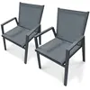 Image de Lot de 2 fauteuils de jardin empilables en aluminium