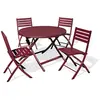 Image de Ensemble repas de jardin rond 4 places en aluminium