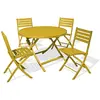 Image de Ensemble repas de jardin rond 4 places en aluminium