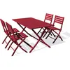 Image de Ensemble repas de jardin 4 places en aluminium