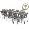 Image de Ensemble repas de jardin 12 places en aluminium