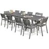 Image de Ensemble repas de jardin 10 places en aluminium