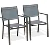 Image de Lot de 2 fauteuils de jardin en alu toile plastifiéee