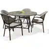 Image de Ensemble repas de jardin 4 places en aluminium