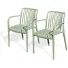 Image de Lot de 2 fauteuils de jardin empilables en polypropylène