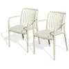 Image de Lot de 2 fauteuils de jardin empilables en polypropylène