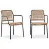 Image de Lot de 2 fauteuils de jardin en corde et acier