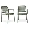 Image de Lot composé de 2 fauteuils de jardin en corde et acier