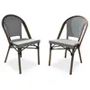 Image de Lot de 2 fauteuils de jardin empilables en aluminium
