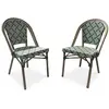 Image de Lot de 2 fauteuils de jardin empilables en aluminium