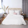 Image de Parure housse de couette coton/lin blanc 240x220 cm
