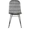 Image de Chaise en rotin noir et métal melody