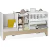 Image de Lit bébé évolutif 3 en 1 Blanc et Chêne