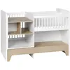 Image de Lit bébé évolutif 3 en 1 Blanc et Chêne
