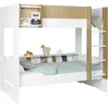 Image de Lit superposé avec rangement Blanc Et Bois
