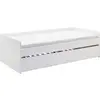 Image de Lit banquette gigogne en bois 90 x 190 cm blanc