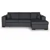 Image de Canapé d'angle droit convertible en simili gris