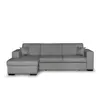 Image de Canapé d'angle gauche convertible en tissu gris clair