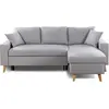 Image de Canapé d'angle réversible et convertible - gris clair