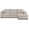 Image de Canapé d'angle droit convertible en tissu beige