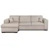 Image de Canapé d'angle gauche convertible en tissu beige