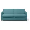 Image de Canapé convertible express 3 places en tissu bleu canard - 140x190cm