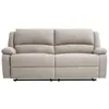 Image de Canapé relax manuel 3 places avec 2 assises xxl en tissu - beige