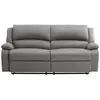 Image de Canapé relax manuel 3 places avec 2 assises xxl en microfibre - gris