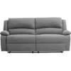 Image de Canapé relax manuel 3 places avec 2 assises xxl en tissu - gris