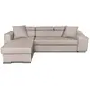 Image de Canapé d'angle convertible en tissu - beige