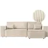 Image de Canapé d'angle convertible avec coffre en velours côtelé - beige