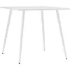 Image de Table à manger carrée en métal blanc - 80x80 cm