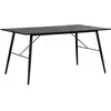 Image de Table à manger avec pieds métal noir - 160x90 cm