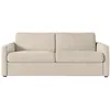Image de Canapé convertible express 3 places en velours côtelé beige 140x190cm