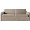 Image de Canapé convertible express 3 places en velours côtelé taupe 140x190cm