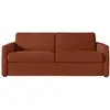 Image de Canapé convertible express 3 places en velours côtelé terracotta 160cm