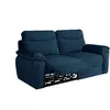 Image de Canapé de relaxation manuel 3 places en tissu texturé 3d - bleu foncé
